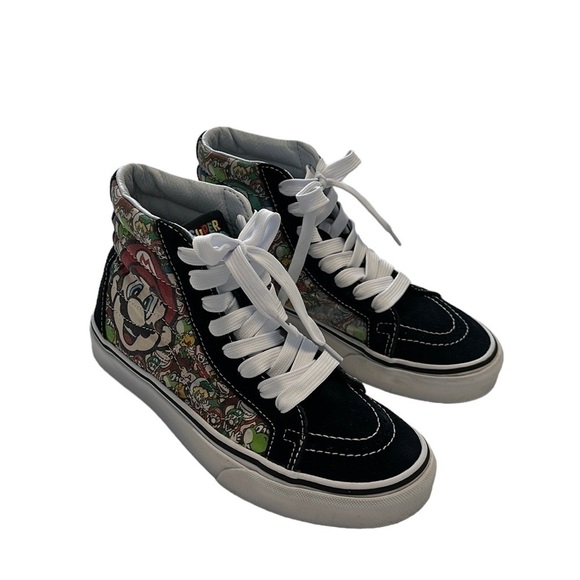 Nintendo 'Super Mario Bros Vans Sk8-Hi' Zip High Top Sneaker - size 6 - Picture 1 of 16
